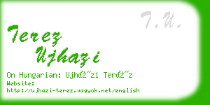 terez ujhazi business card